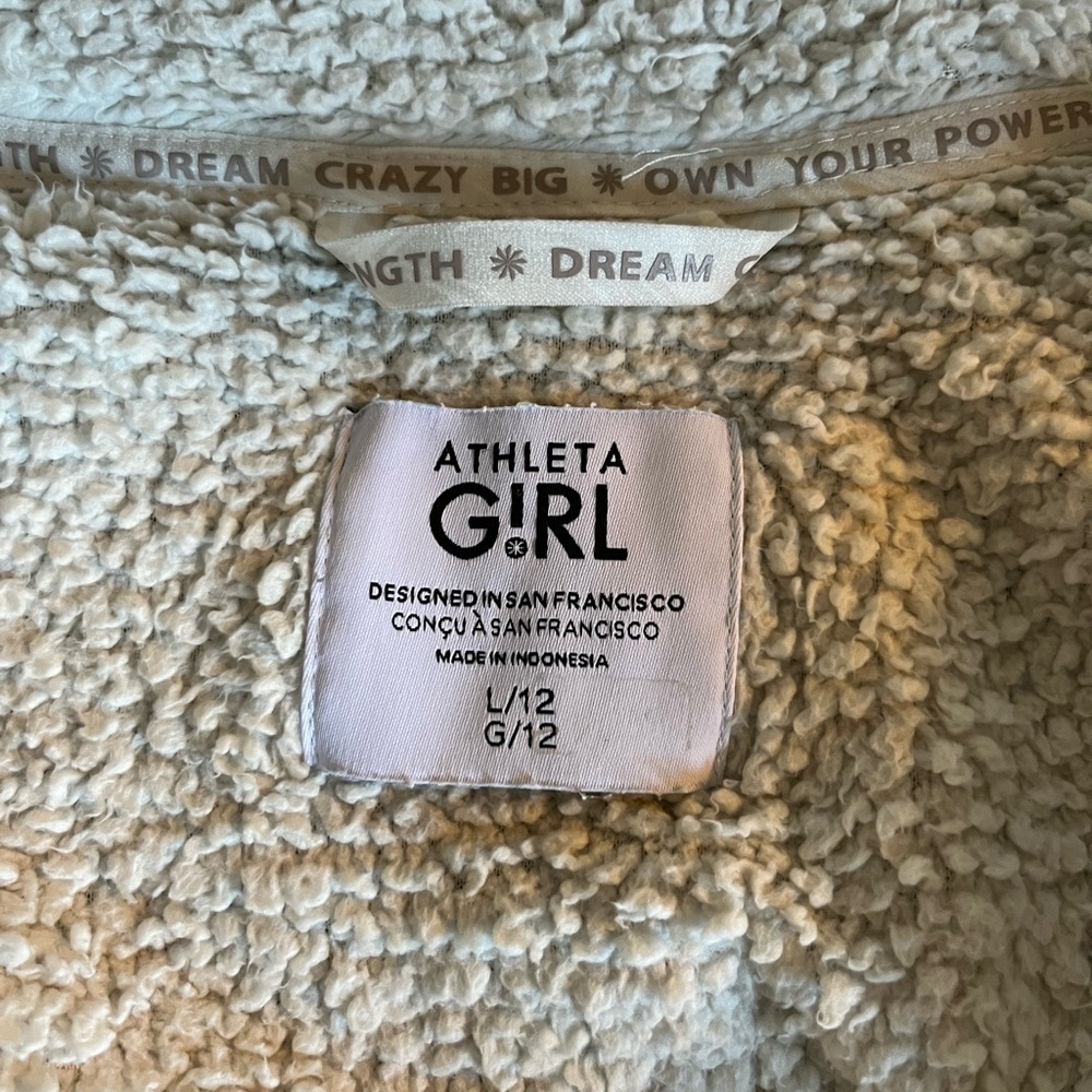 Athleta Kids Cozy Cream Teddy Jacket - Picture 3 of 3